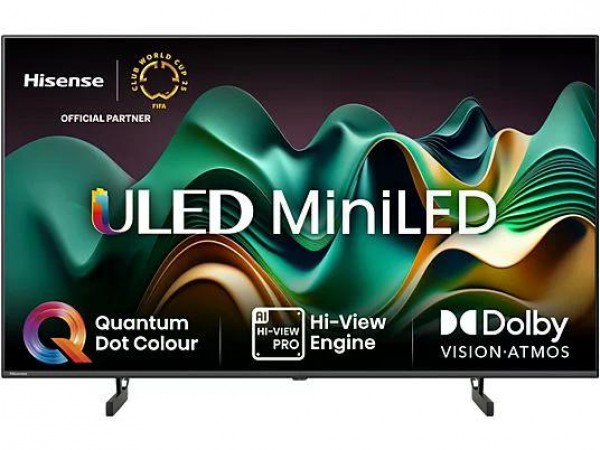 HISENSE 65U6NQ 4K UHD Smart Mini-LED ULED TV, sötétszürke, 164 cm