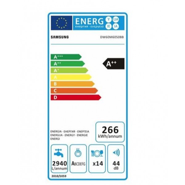 Samsung DW60M6050BB/EO Beépíthető integrált mosogatógép