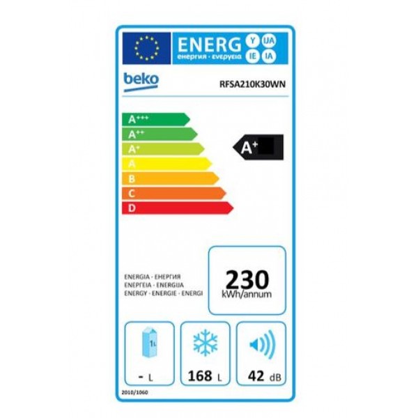 BEKO RFSA210K30WN Fagyasztószekrény