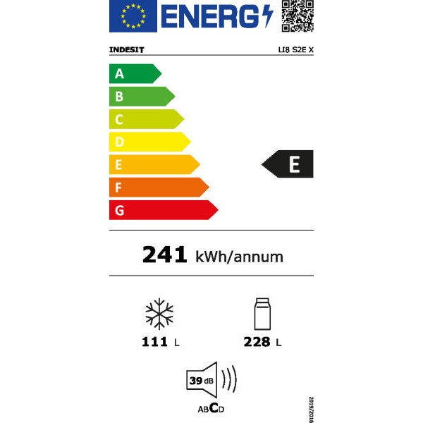 Indesit LI8 S2E X Alulfagyasztós hűtőszekrény