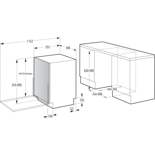 Gorenje GV672C61 Beépíthető mosogatógép