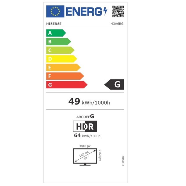 Hisense 43" 43A6BG 4K UHD Smart LED TV 