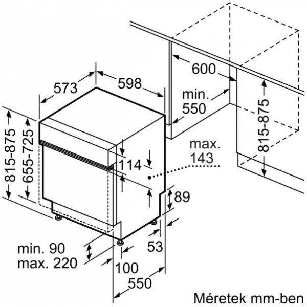 Bosch SMI2HVS02E Beépíthető mosogatógép