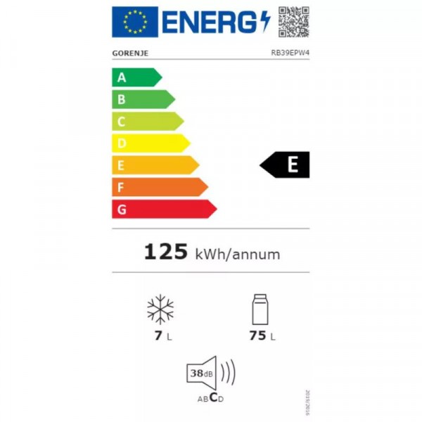 Gorenje RB39EPW4 Egyajtós hűtőszekrény fagyasztóval