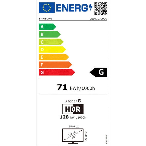 SAMSUNG UE50CU7092UXXH 4K UHD Smart LED Televízió, 125 cm