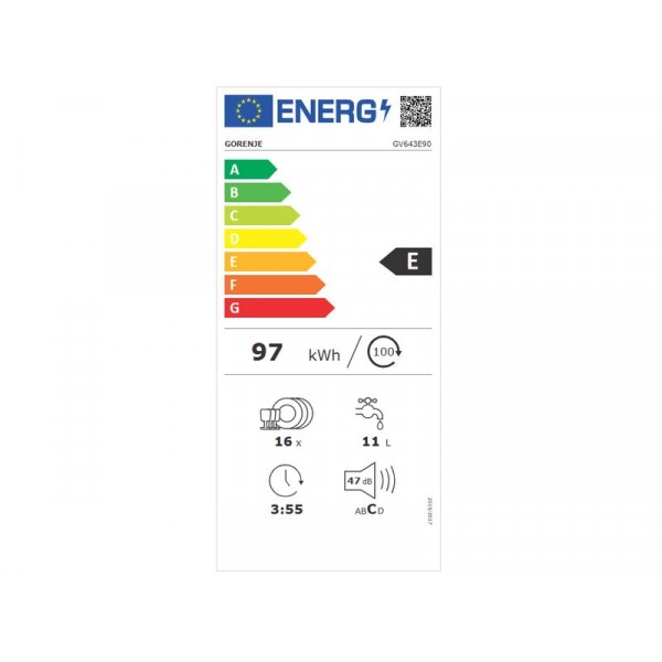 Gorenje GV643E90 Beépíthető mosogatógép